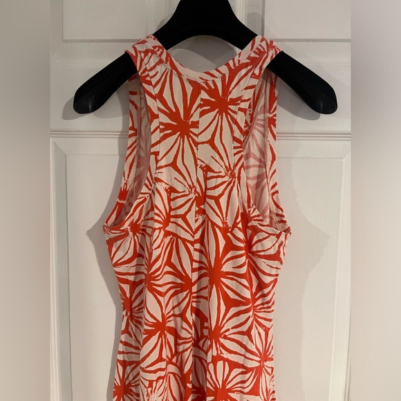 Alternative Apparel Orange Red Soft Sleeveless Lightweight Midi Tank Dress Sz M - Picture 7 of 8